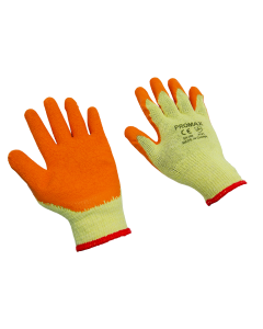 Buy Latex Coated Hand Gloves - Orange (Per Dozen) at Best Price in UAE