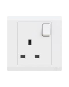 Buy ABB 1 Gang 13Amp Switch Socket Single Pole, INORA BL224TVH, White at Best Price in UAE