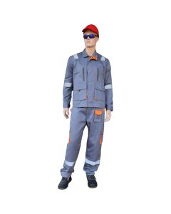 Buy Empiral European Lite 65/35 200gsm PolyCotton Pant Shirt, Grey/Orange at Best Price in UAE