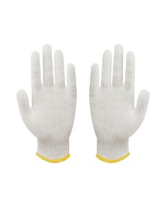 Buy قفازات أميريزا (Ameriza) القطنية المحبوكة باللون (Bleach white-yellow Overlock) at Best Price in UAE