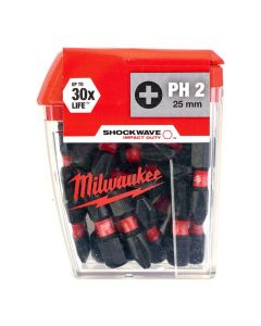 Buy Milwaukee 4932430853 Shockwave Impact Duty Screwdriving Bit Set, PH2 x 25MM (25 Pcs/Set) at Best Price in UAE