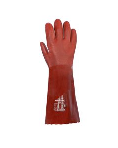 Buy Vaultex BAO Double Dip PVC Chemical gloves, 40Cm Length, Red, Size M, 12 Pair/Pack at Best Price in UAE