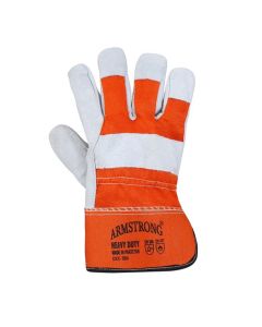 Buy Armstrong BBM Single Palm Leather gloves Orange & Grey, 12Pair/Pack at Best Price in UAE