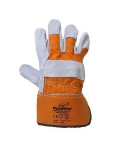 Buy Vaultex JKC Single Palm Leather gloves Orange & Grey, 12Pair/Pack at Best Price in UAE