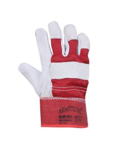 Buy Armstrong PAN Single Palm Leather gloves Maroon & Grey, 12Pair/Pack at Best Price in UAE