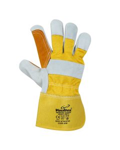 Buy Vaultex ANE Heavy duty Double Palm Leather Yellow & Grey, 12Pair/Pack at Best Price in UAE