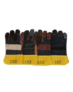 Buy MCH Economy Double Palm leather Blue & Grey, 12Pair/Pack at Best Price in UAE