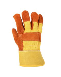 Buy GMC Patched Palm Leather gloves Yellow & Brown, 12Pair/Pack at Best Price in UAE