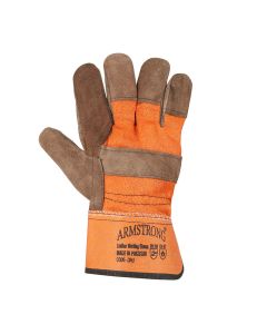 Buy Armstrong DRU Patched Palm Leather gloves Orange & Brown, 12Pair/Pack at Best Price in UAE