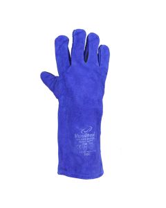 Buy Vaultex BCG Double Palm Welding gloves with piping, Blue Colour, 12Pair/Pack at Best Price in UAE