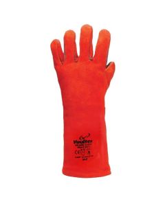 Buy Vaultex UKP Double Palm Welding gloves with Piping 16 inch, Red Colour, 12Pair/Pack at Best Price in UAE