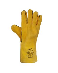 Buy Vaultex FRG Welding gloves 14 inch with piping, Yellow Colour, 12Pair/Pack at Best Price in UAE