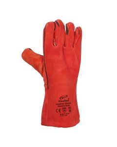 Buy Vaultex NAI Welding gloves 14 inch with piping, Red Colour, 12Pair/Pack at Best Price in UAE