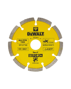 Buy شفرات مقسمة بالليزر للرخام و الجرانيت (DX3821) من (Dewalt) بقطر (115mm) و بحجم فتحة تثبيت (22.2mm) at Best Price in UAE