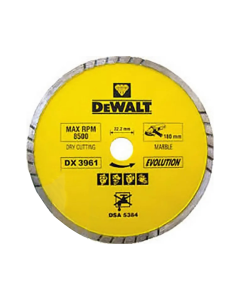 Buy شفرات قص مطوّرة هجينة معالجة بالليزر (DX3961) من (Dewalt) بقطر (180mm) و بحجم فتحة تثبيت (22.2 mm) للرخام و الجرانيت at Best Price in UAE