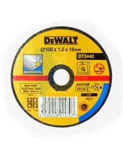 Buy قرص القص قليل السماكة (DT3440-QZ) من (Dewalt) قطر (100mm) و بسماكة (1mm) و حجم تثبيت (16mm) بنمط مراوح التوربو at Best Price in UAE