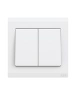 Buy ABB 2 Gang 2 Way 10Amp Switch,Inora BL106, White at Best Price in UAE