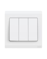 Buy ABB 3 Gang 2 Way 10Amp Switch,Inora BL107, White at Best Price in UAE