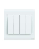 Buy ABB 4 Gang 1 Way 10Amp Switch,Inora BL104, White at Best Price in UAE