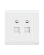 Buy ABB 2 Gang Data Outlet RJ45 Plate only, Inora BL332, White at Best Price in UAE