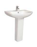 Buy Milano KN269-1 140500200070 Wash Basin with Pedestal - White at Best Price in UAE