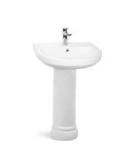 Buy Milano ON-0013 140500200650 Wash Basin with Pedestal - White at Best Price in UAE