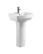 Buy Milano Atlantis 140500200896 Ceramic Wash Basin with Pedestal at Best Price in UAE